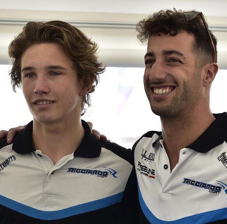 Christian Lundgaard og Daniel Ricciardo